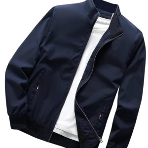 TAGAS Men's Regular Jacket Fit For Casual Wear || Low-Cut Standing Collar || Full Sleeve | Latest Stylish Jacket For Men ||Regular Fit Zip-Up Casual jacket|| bomber jacket for men(MJ-9015)